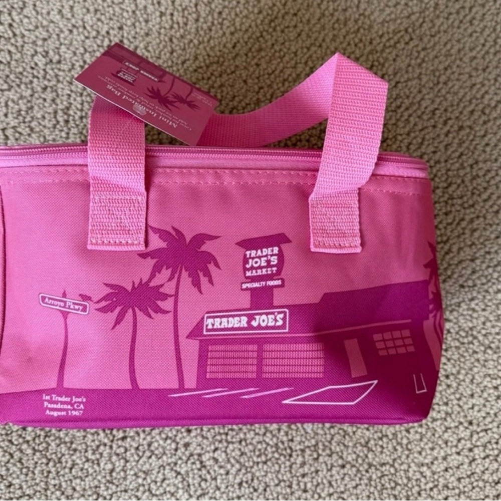 Trader Joe’s pink mini insulated tote